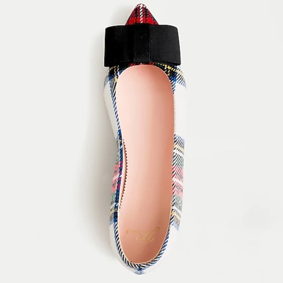 SOLD J. Crew Pointed-toe flats in snowy Stewart tartan - Picture 2 of 15